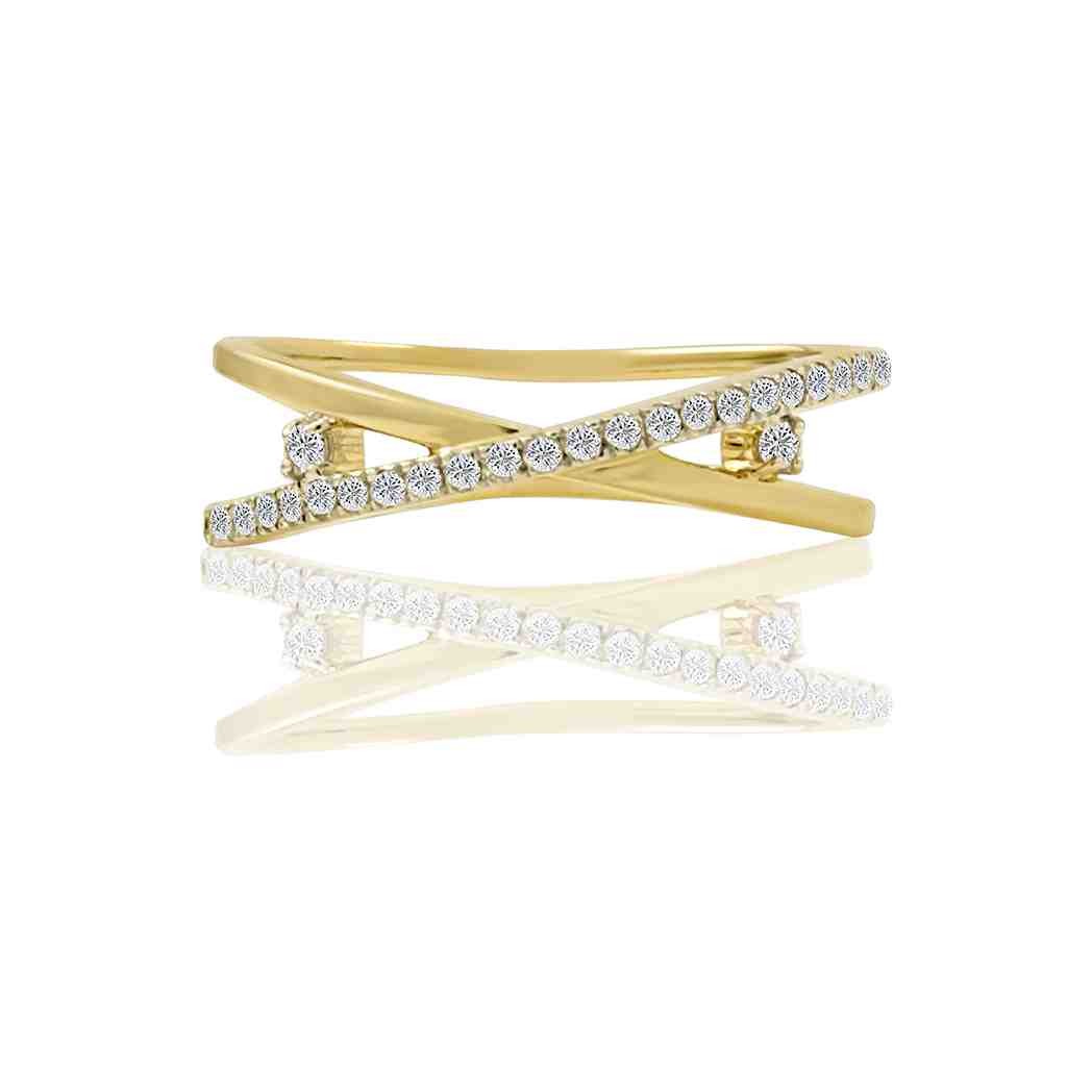 Criss Cross Diamond Ring LR11086A